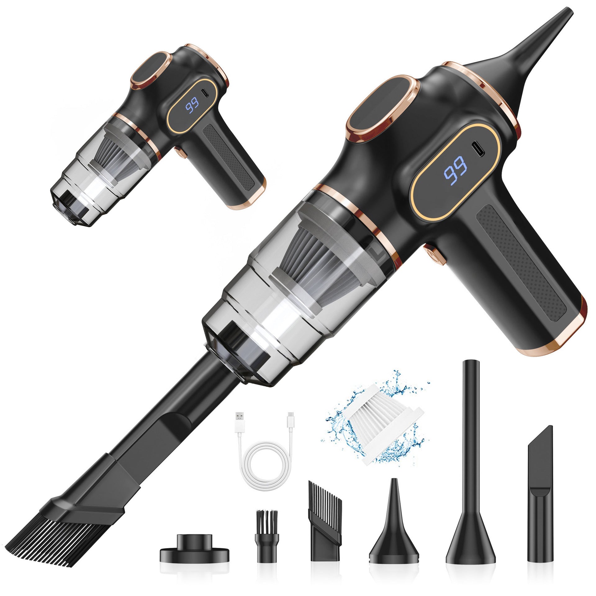 Portable Cordless Vacuum Cleaner with Multi Attachments