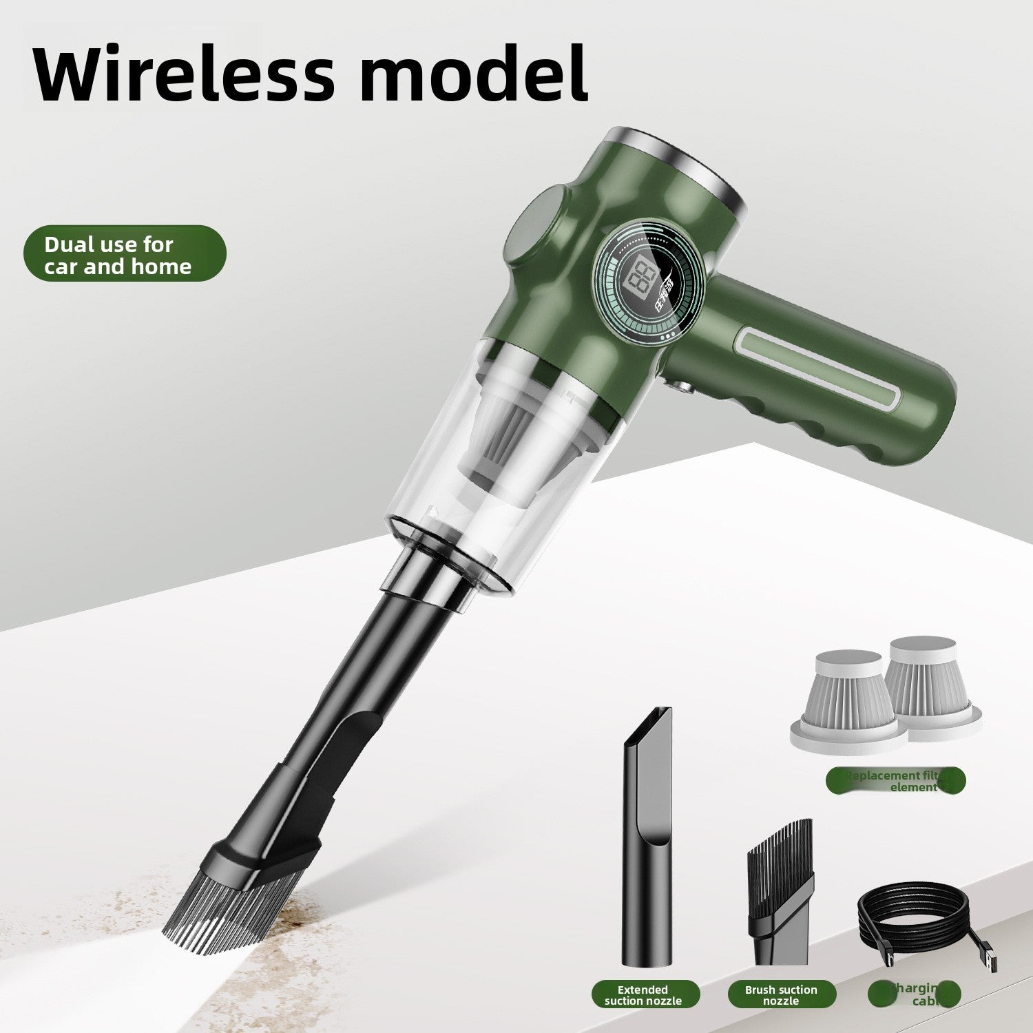 Portable Cordless Vacuum Cleaner with Multi Attachments