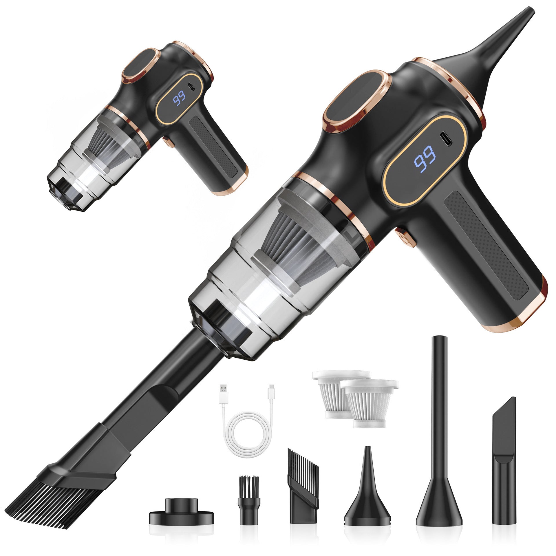Portable Cordless Vacuum Cleaner with Multi Attachments