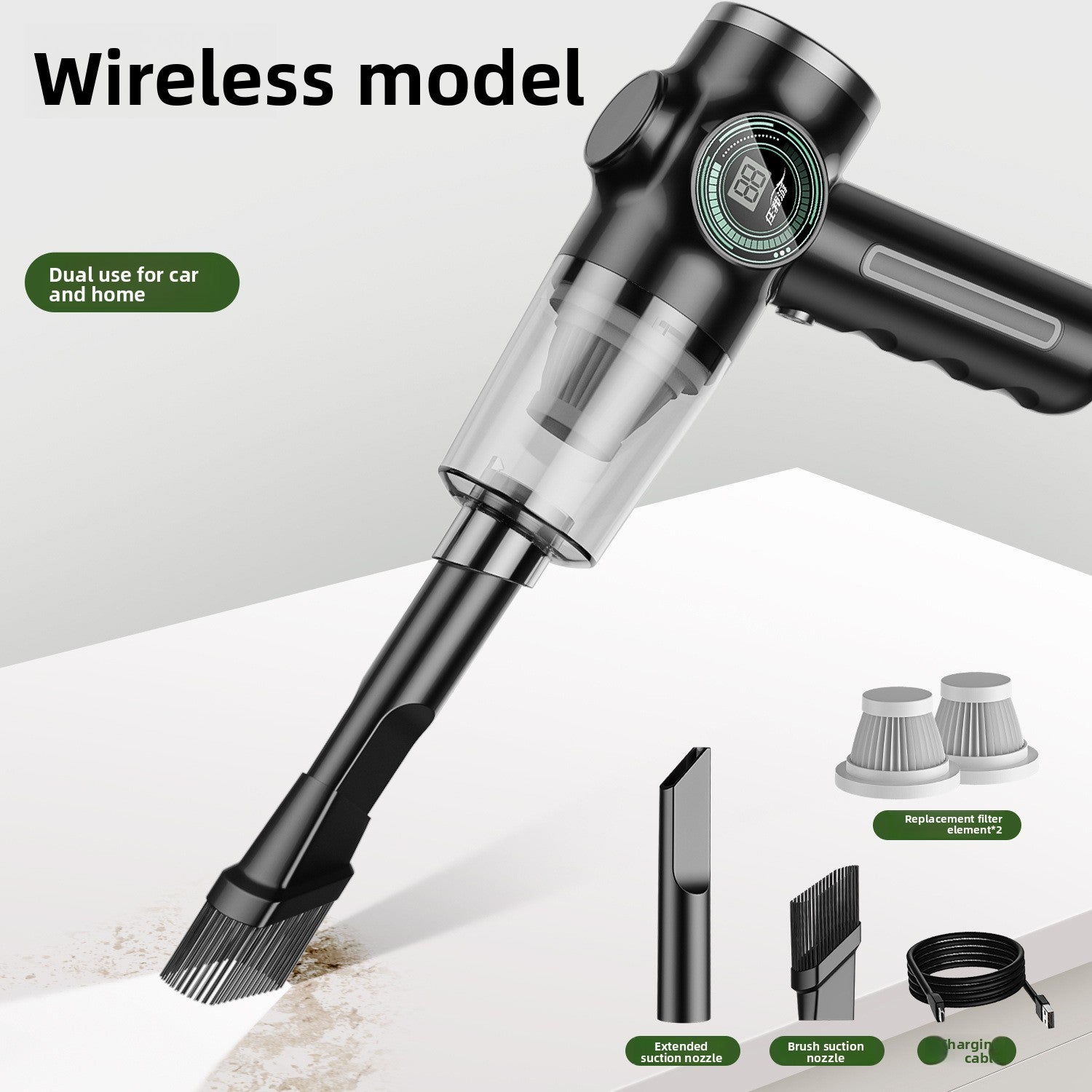 Portable Cordless Vacuum Cleaner with Multi Attachments